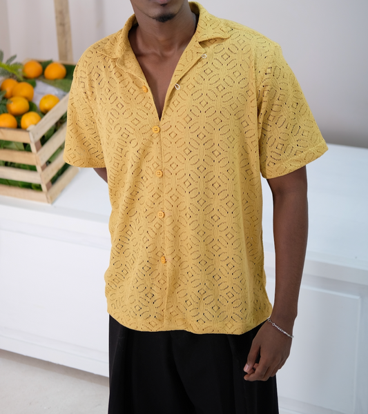 Amber | Yellow Knit Shirt