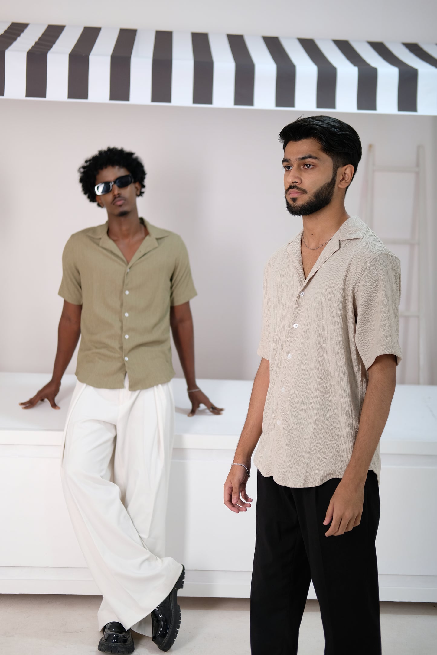 Beige Grain Cuban Shirt